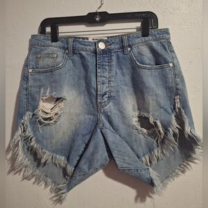 One X Oneteaspoon Distressed Denim Women Shorts Size 27.